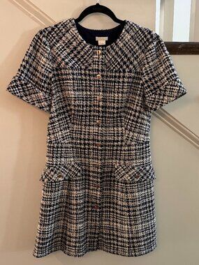 Shsohanna, Blue and White tweed dress